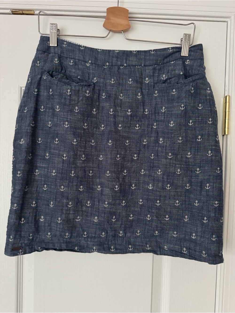Hatley Navy Anchor Print Mini Skirt